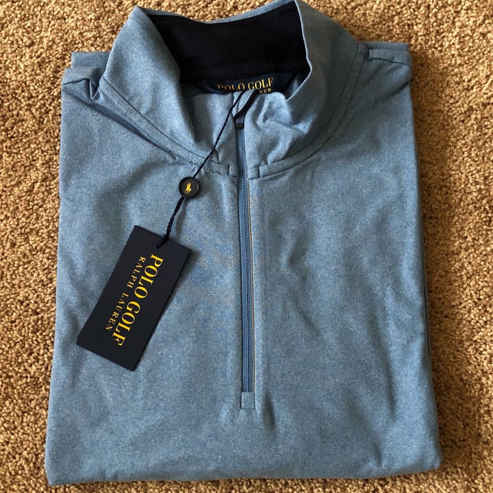 Lot (2) Polo Ralph Lauren 1/4 Zip Pullovers - One Blue/One Green